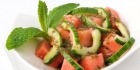An image showing Watermelon & Cucumber Salad
