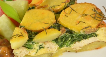 An image showing Baked Chicken Frittata
